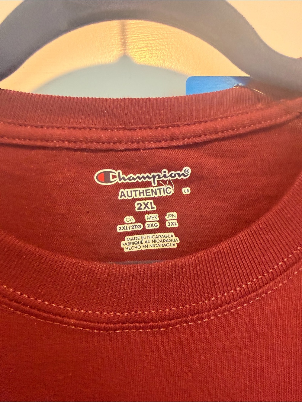 Champion Maroon Tee with Yellow Concordia University Chicago Print - Picture 2 of 2